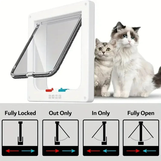 Cat Dog Door Flap Extra with 4 Way Locking Security Flap