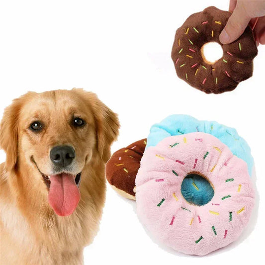 Soft Dog Donuts Plush Pet Dog Toys