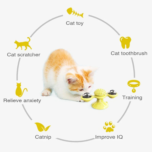 Wall Mount Cat Spinner Toy