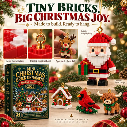 24-Day Mini Christmas Brick Ornament Advent Calendar