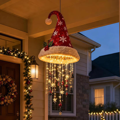 Lighted Santa Hat Hanging Chandelier
