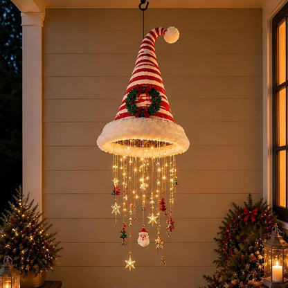 Lighted Santa Hat Hanging Chandelier
