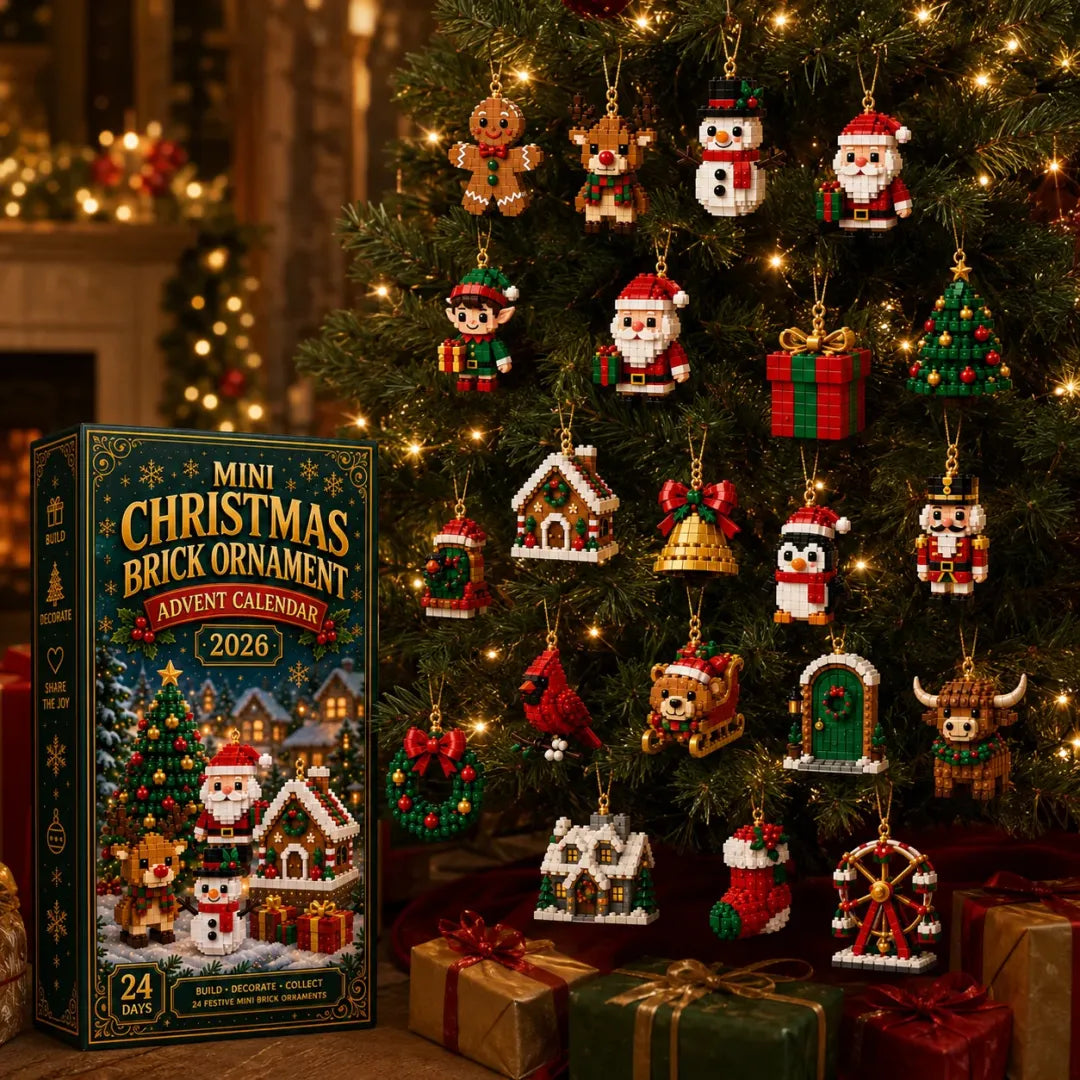 24-Day Mini Christmas Brick Ornament Advent Calendar