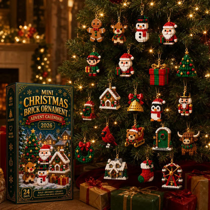 24-Day Mini Christmas Brick Ornament Advent Calendar