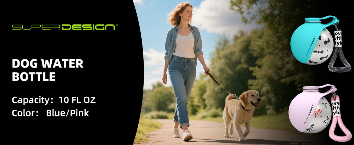2‑in‑1 Portable Dog Water Bottle for Small Dogs