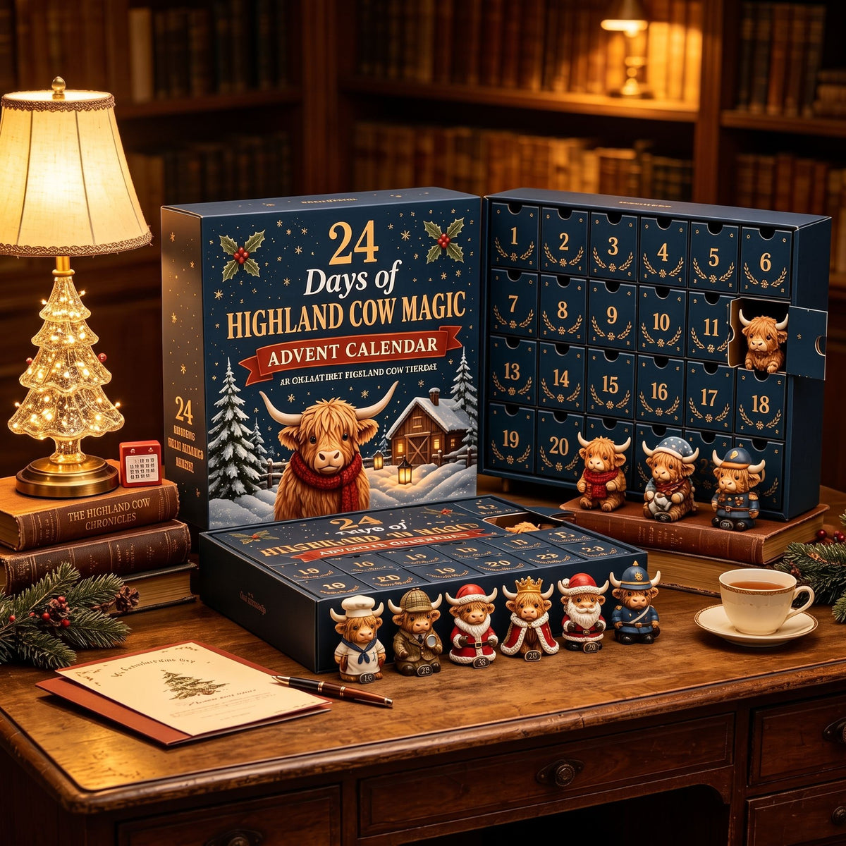 24 Days of Highland Cow Magic Advent Calendar