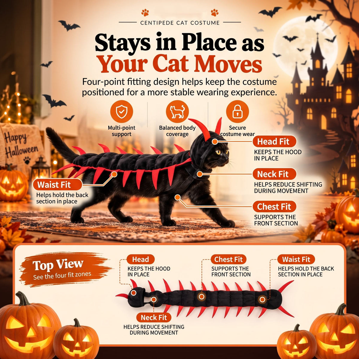 Centipede Cat Costume