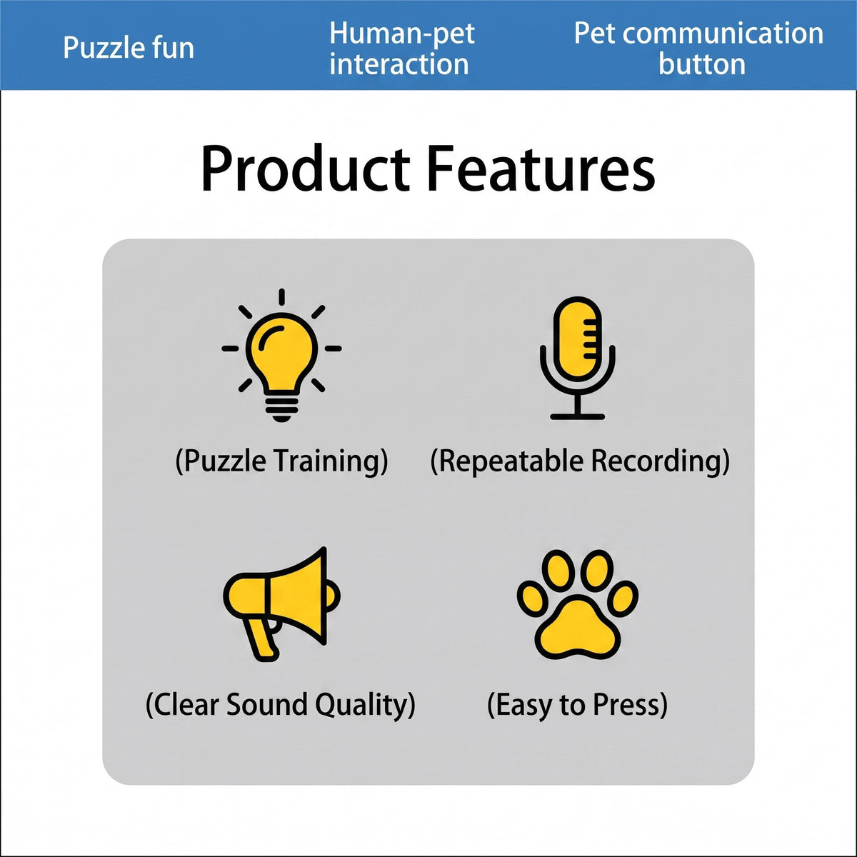 "TalkPaws" Recordable Pet Communication Buttons