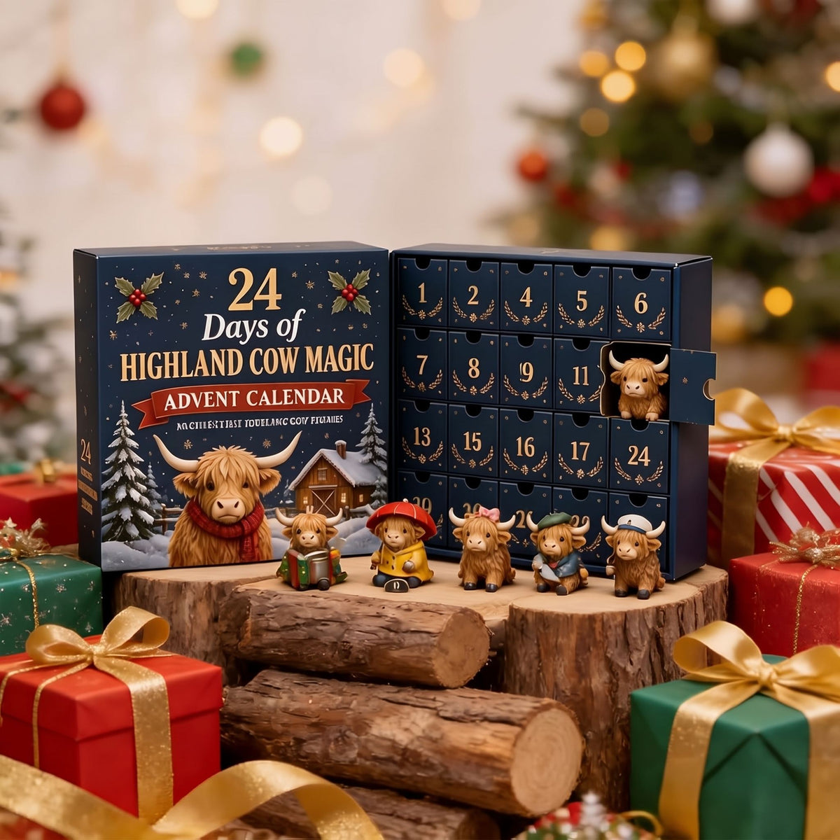 24 Days of Highland Cow Magic Advent Calendar