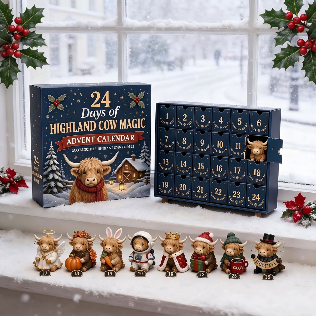 24 Days of Highland Cow Magic Advent Calendar