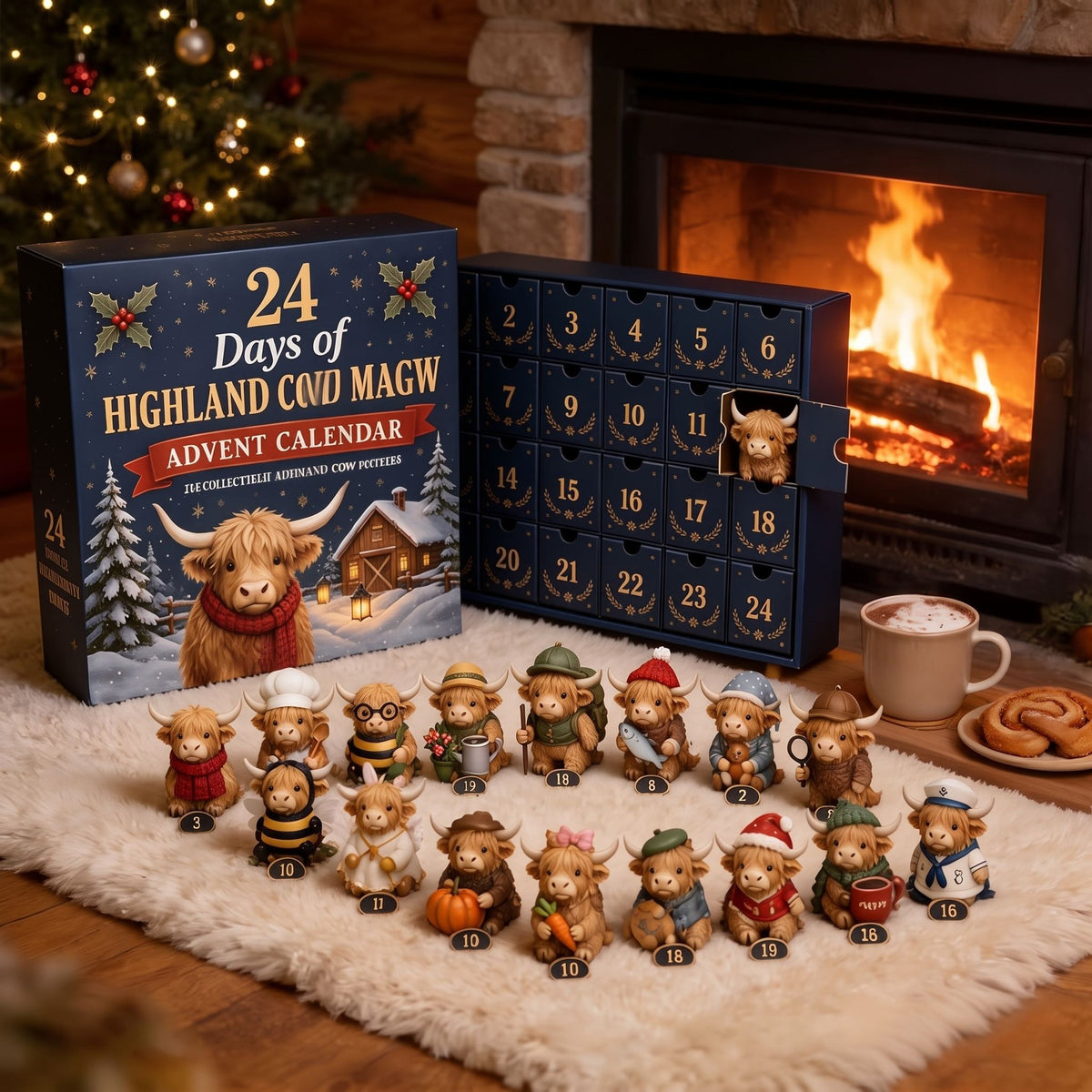 24 Days of Highland Cow Magic Advent Calendar