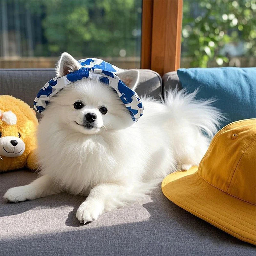 Cute Print Dog Hat Adjustable Pet Cap