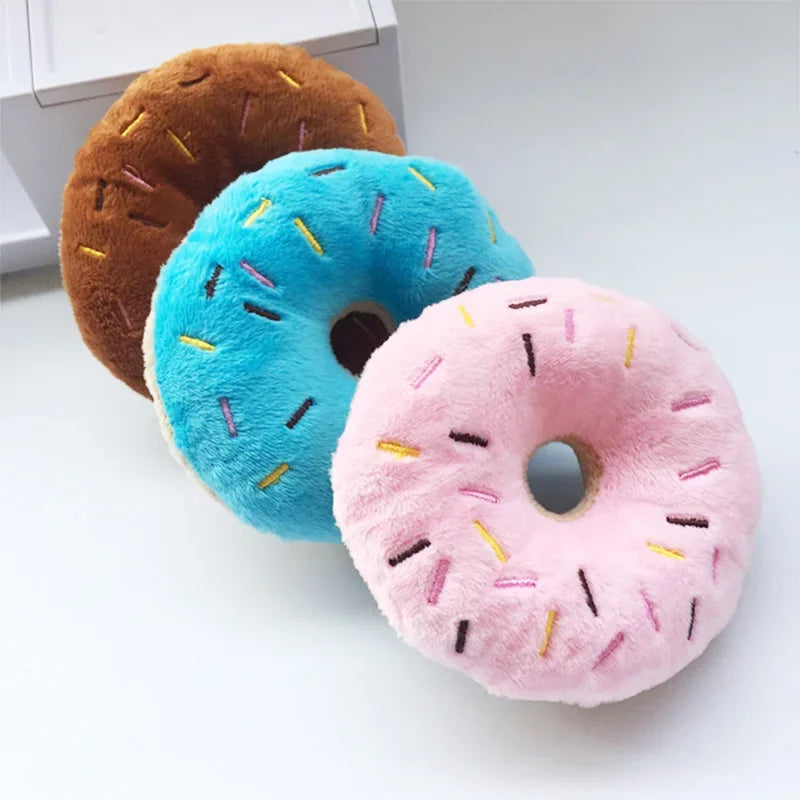 Soft Dog Donuts Plush Pet Dog Toys