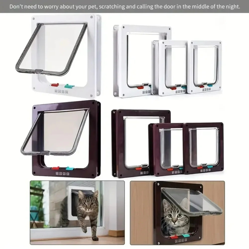 Cat Dog Door Flap Extra with 4 Way Locking Security Flap