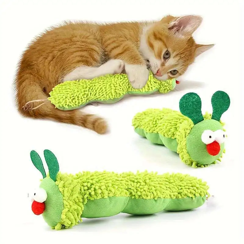 Cat Chew Toys Caterpillar Catnip Molar Toy