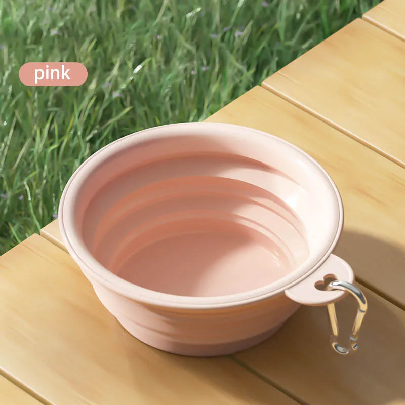 Foldable Silicone Dog Bowl Pet Outdoor Travel