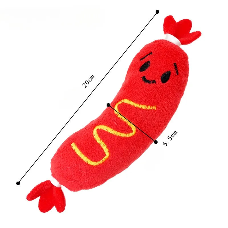 Dog Sound Plush Toy Hot Dog Chewing
