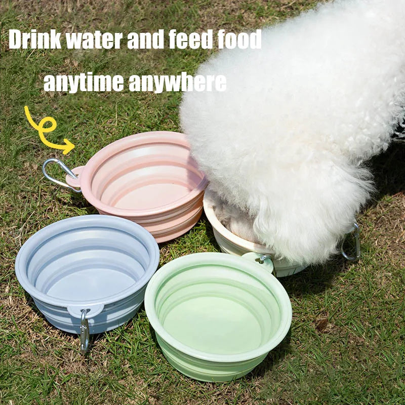 Foldable Silicone Dog Bowl Pet Outdoor Travel