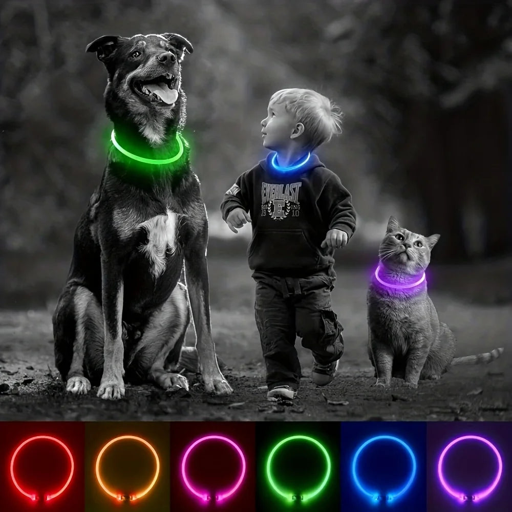 Pet Dog LED Light Collar Luminous Anti-Lost