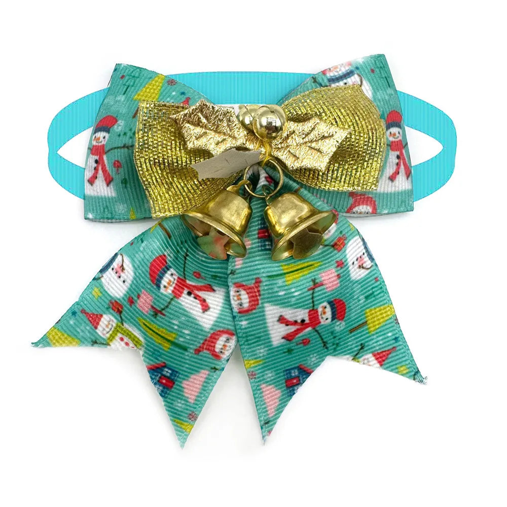 50pcs Christmas Dog Bowtie Snowman Christmas Tree