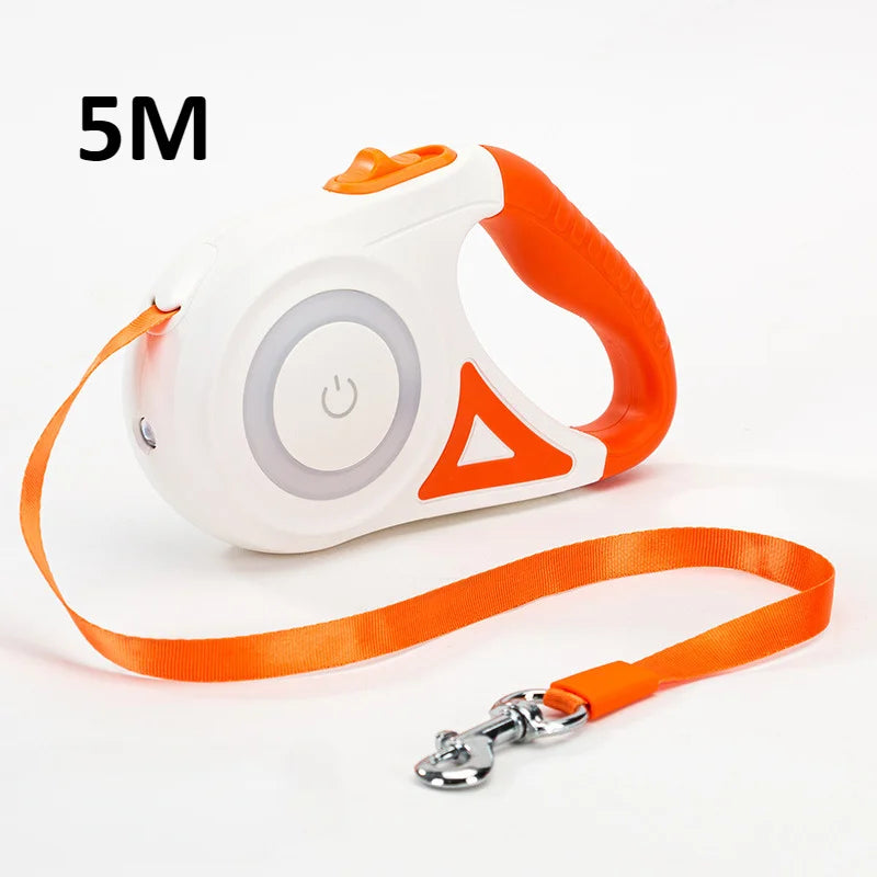 3/5M Automatic Retractable Dog Leash with LED