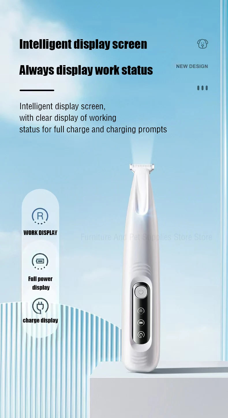 New Dog Paw Trimmer with LED Light Waterproof