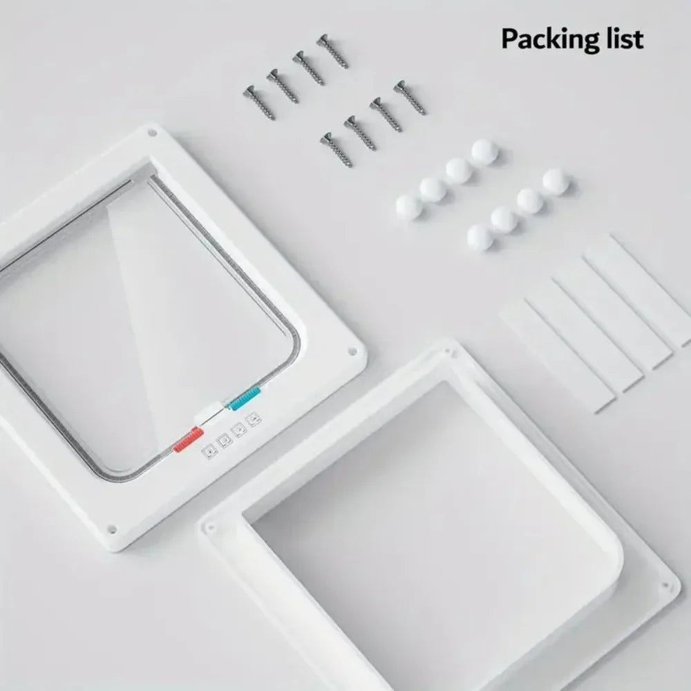 Cat Dog Door Flap Extra with 4 Way Locking Security Flap