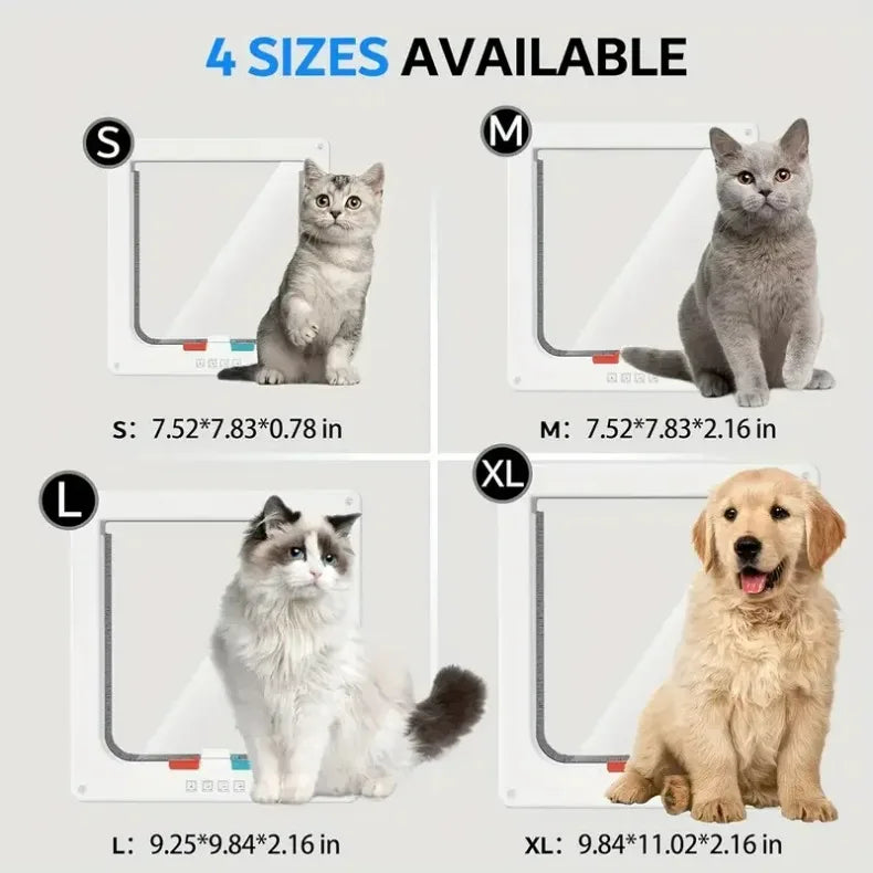 Cat Dog Door Flap Extra with 4 Way Locking Security Flap