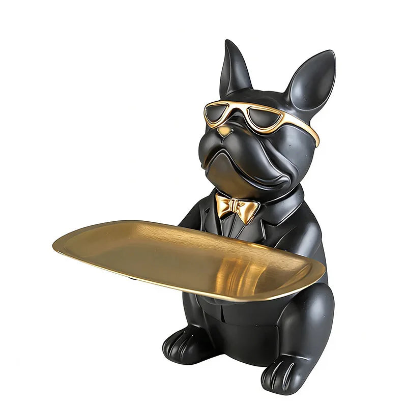 Creative Bulldog Tray Animal Statue