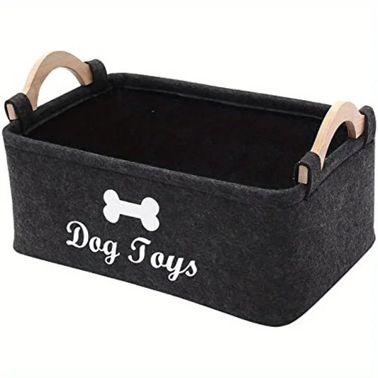 Felt pet toy box, dog toy box