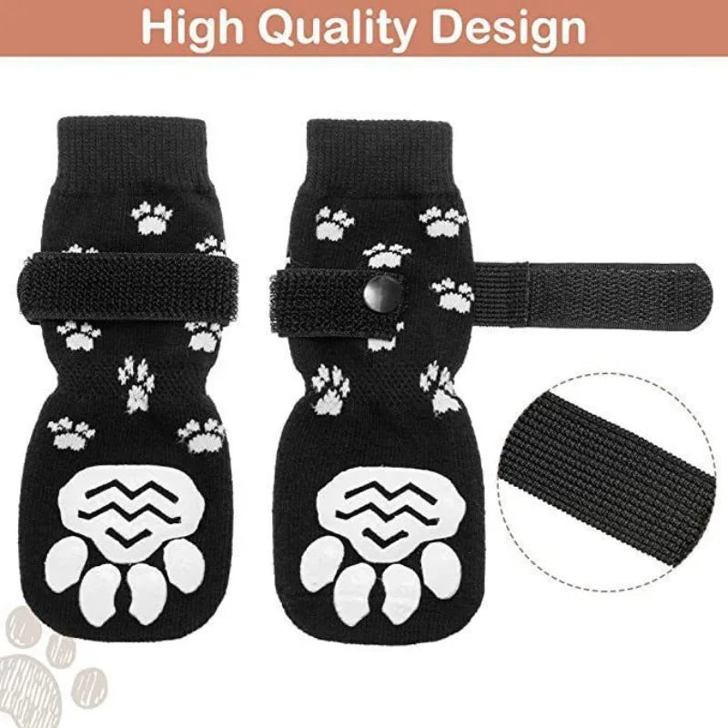 4Pcs/ set Anti Slip Dog Socks
