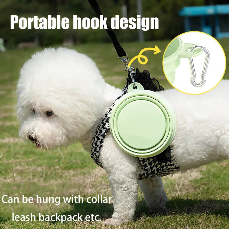 Foldable Silicone Dog Bowl Pet Outdoor Travel