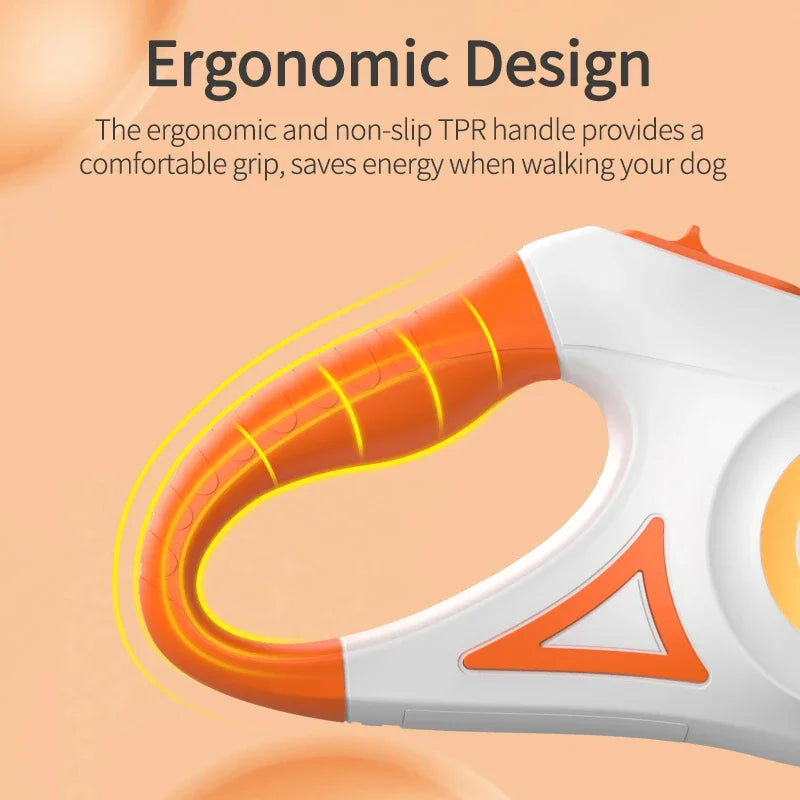 3/5M Automatic Retractable Dog Leash with LED