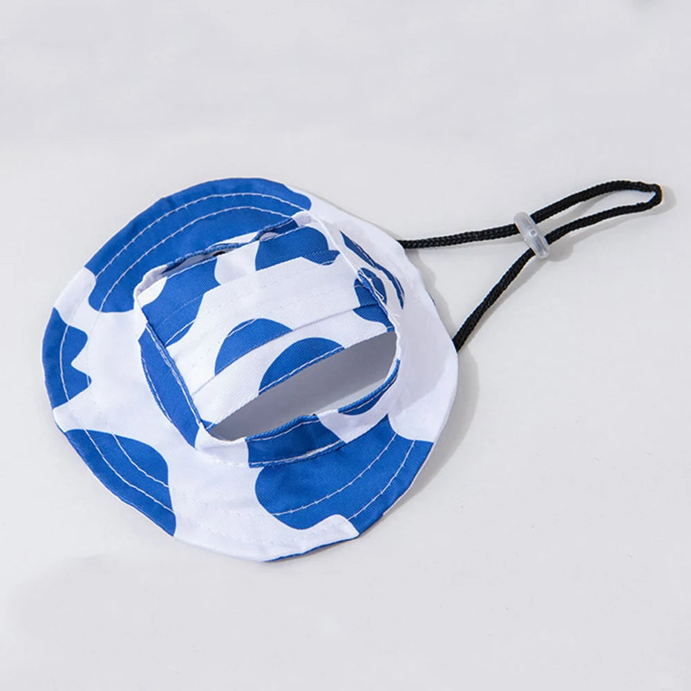Cute Print Dog Hat Adjustable Pet Cap