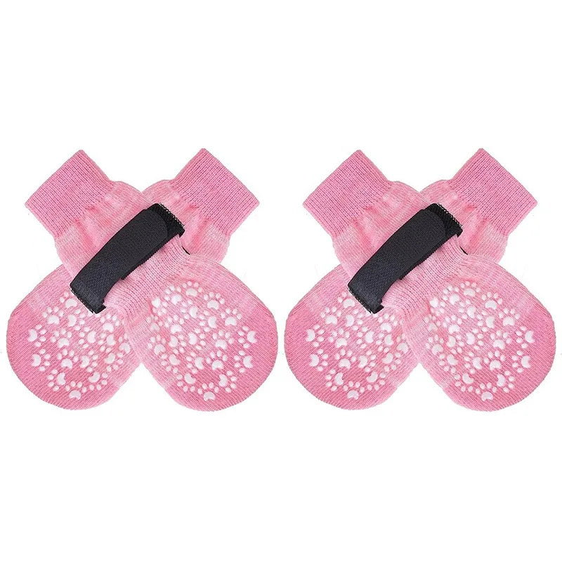4Pcs/ set Anti Slip Dog Socks