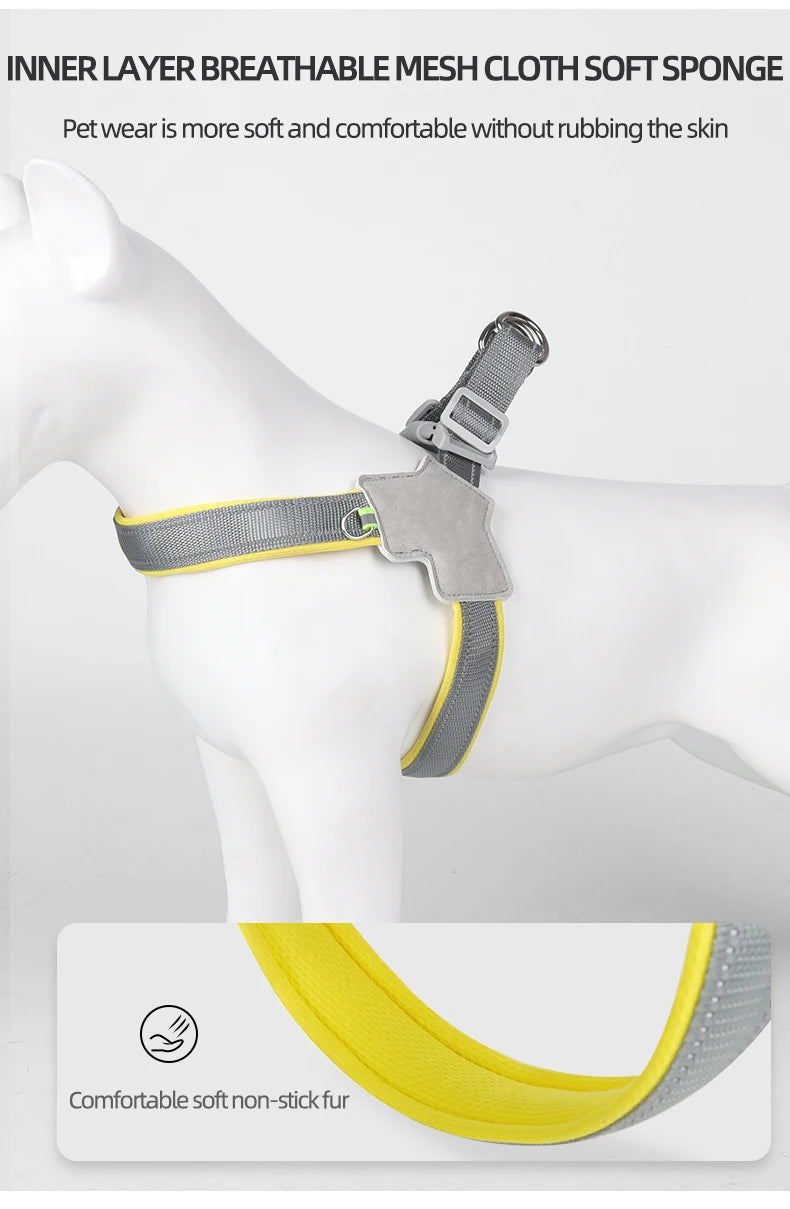 Reflective No‑Pull Vest Dog Harness