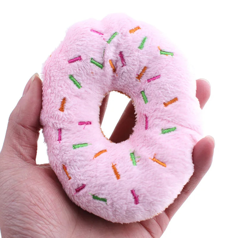 Soft Dog Donuts Plush Pet Dog Toys