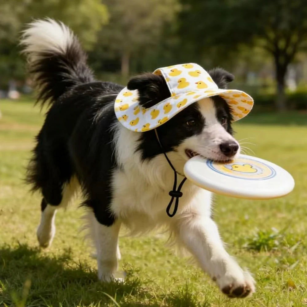 Cute Print Dog Hat Adjustable Pet Cap