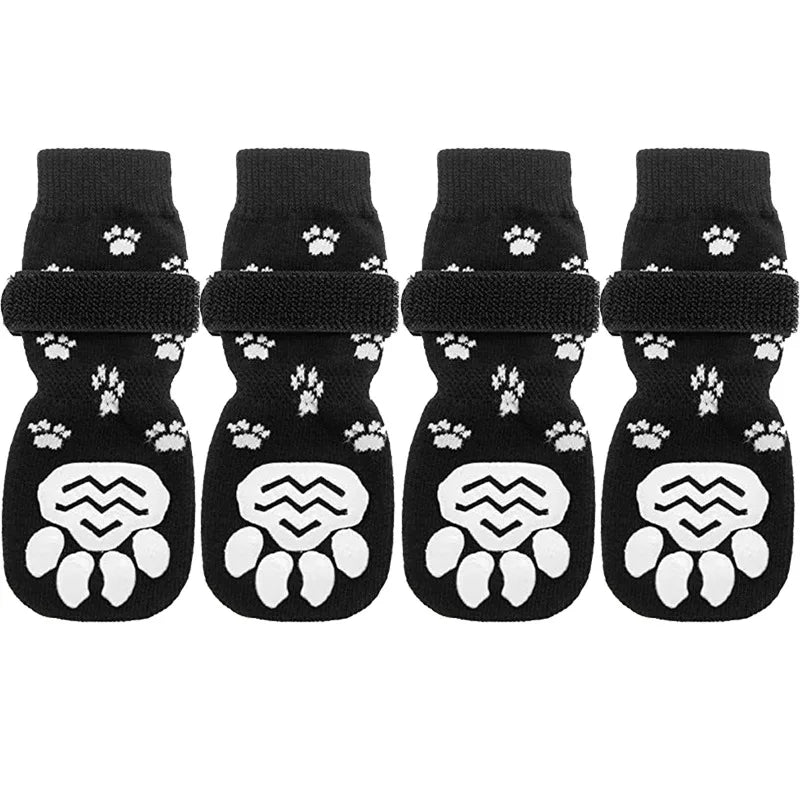 4Pcs/ set Anti Slip Dog Socks