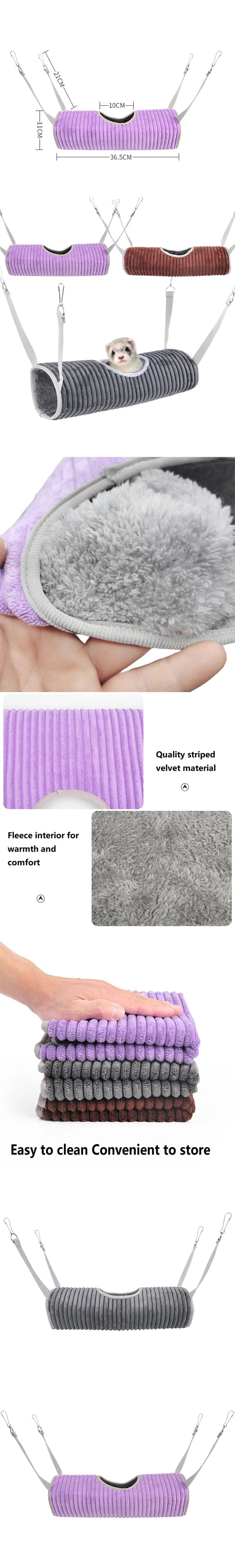 Hamster Hammock Ferret Hide Tunnel Warm Rat