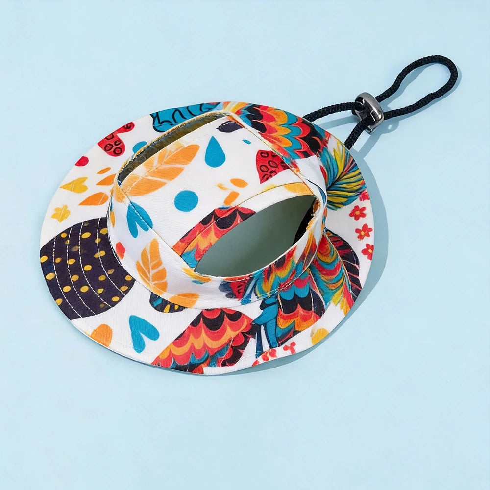 Cute Print Dog Hat Adjustable Pet Cap