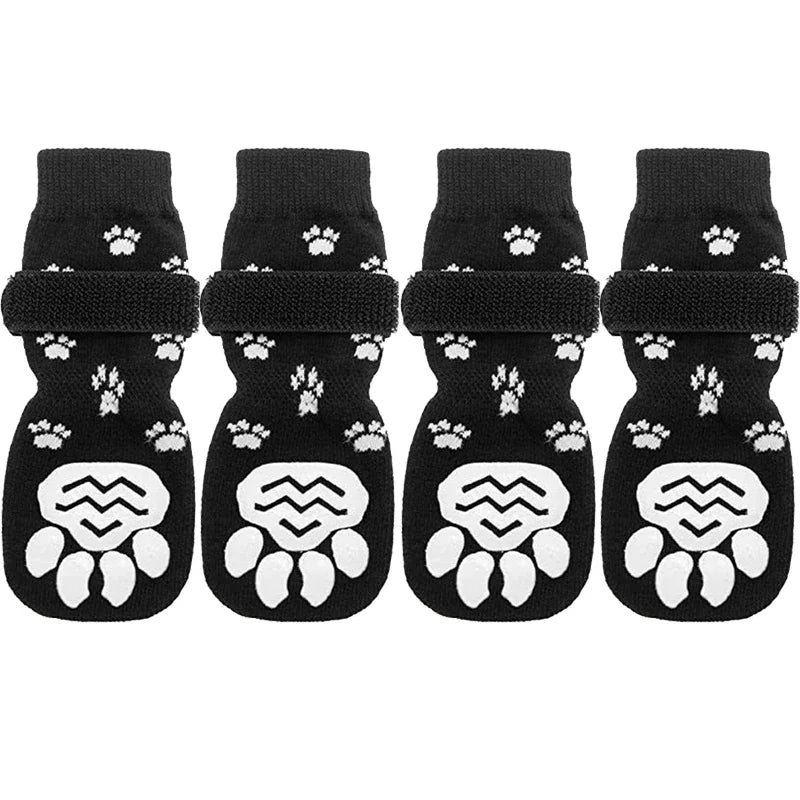 4Pcs/ set Anti Slip Dog Socks