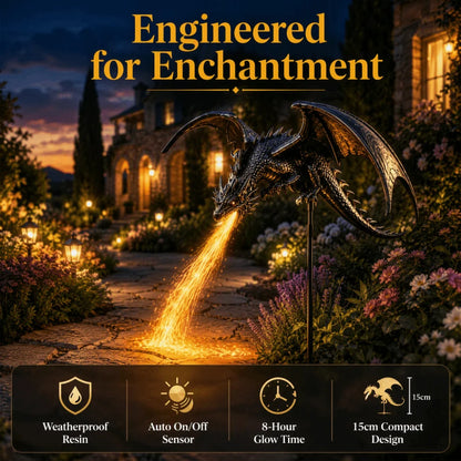 Solar Fire Garden Lamp Dragon Fire Design Waterproof