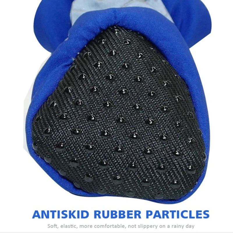 4pcs/set Waterproof Pet Dog Shoes  Anti-slip Rain Boots