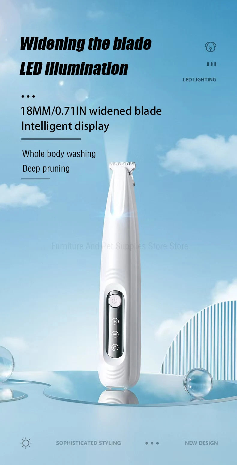 New Dog Paw Trimmer with LED Light Waterproof