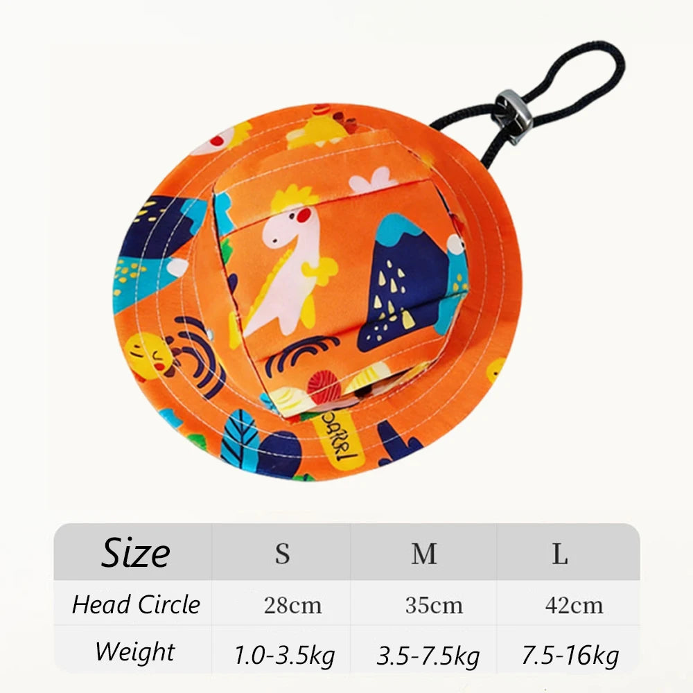 Cute Print Dog Hat Adjustable Pet Cap