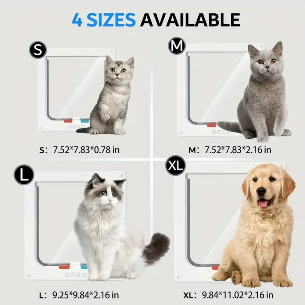 Cat Dog Door Flap Extra with 4 Way Locking Security Flap
