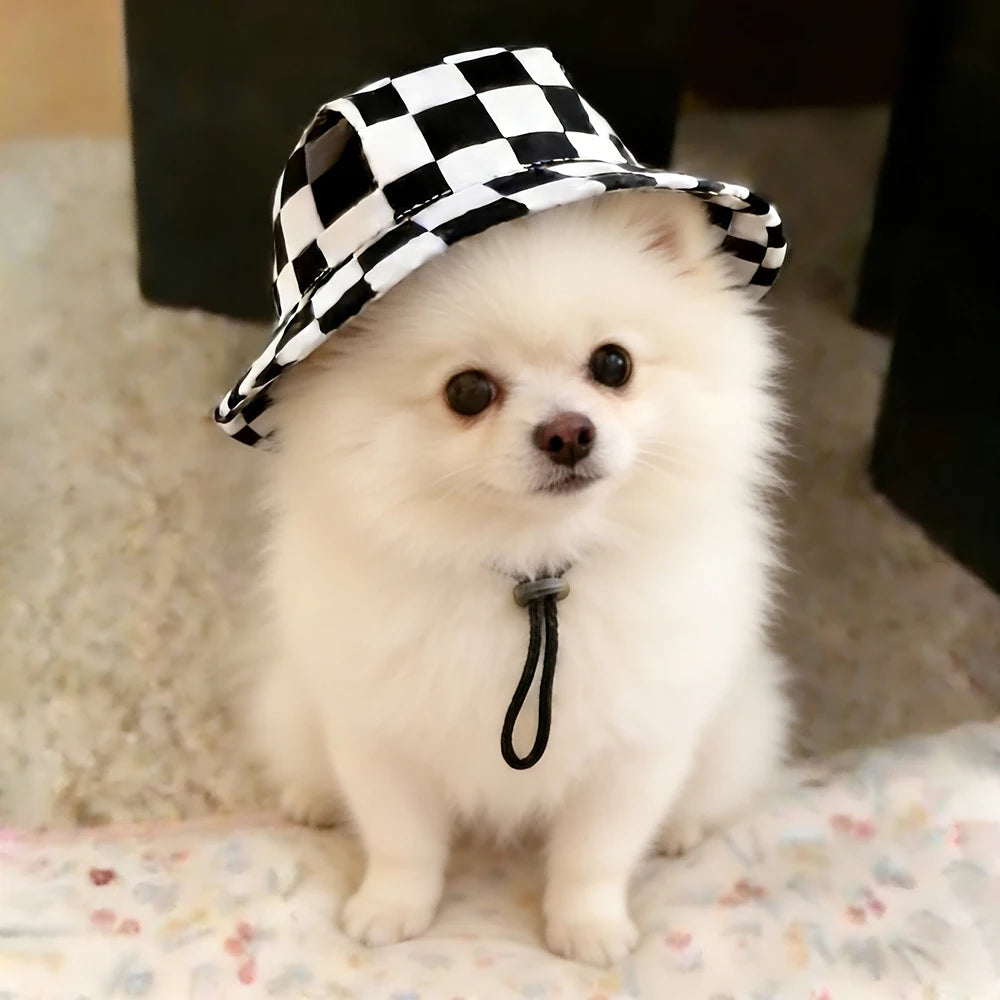 Cute Print Dog Hat Adjustable Pet Cap