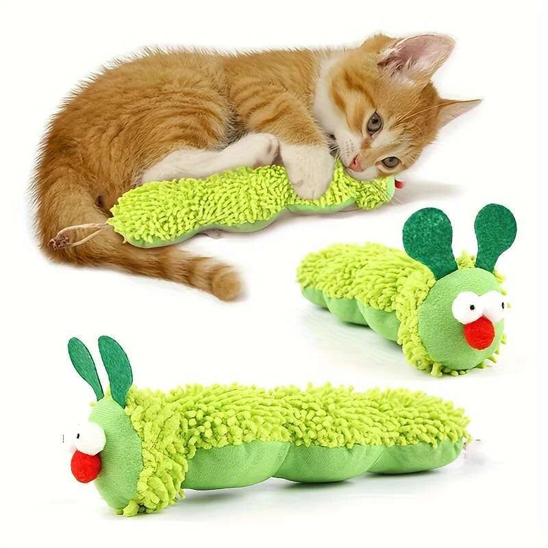 Cat Chew Toys Caterpillar Catnip Molar Toy