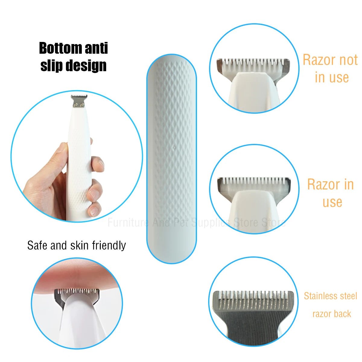 New Dog Paw Trimmer with LED Light Waterproof
